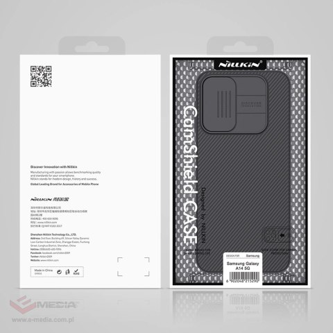 Nillkin CamShield Case etui do Samsung Galaxy A14 5G / Galaxy A14 pokrowiec z osłoną na aparat niebieskie