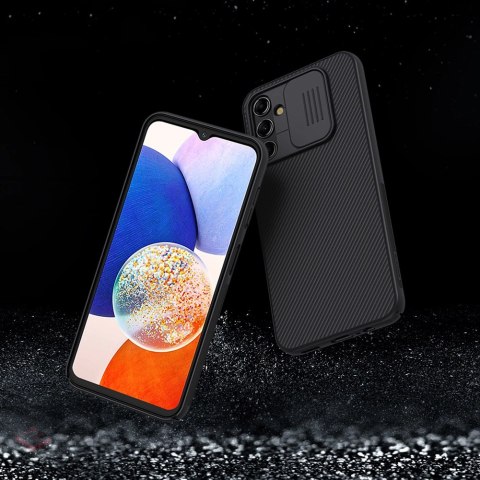 Nillkin CamShield Case etui do Samsung Galaxy A14 5G / Galaxy A14 pokrowiec z osłoną na aparat niebieskie