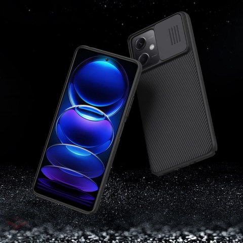 Nillkin CamShield Case etui do Xiaomi Redmi Note 12 5G / Poco X5 5G pokrowiec z osłoną na aparat czarne