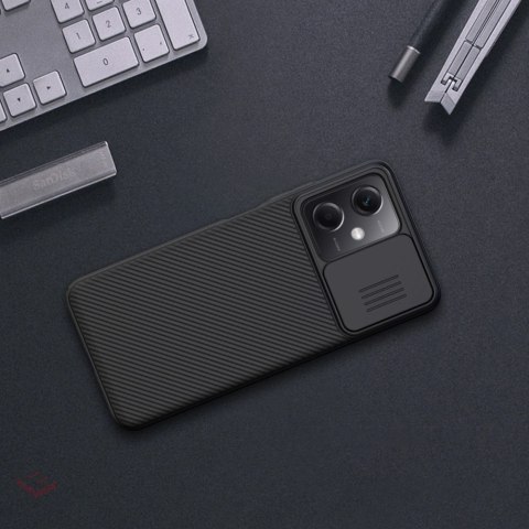 Nillkin CamShield Case etui do Xiaomi Redmi Note 12 5G / Poco X5 5G pokrowiec z osłoną na aparat czarne