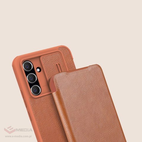 Nillkin Qin Leather Pro Case etui do Samsung Galaxy A54 5G pokrowiec z klapką osłona na aparat czarne