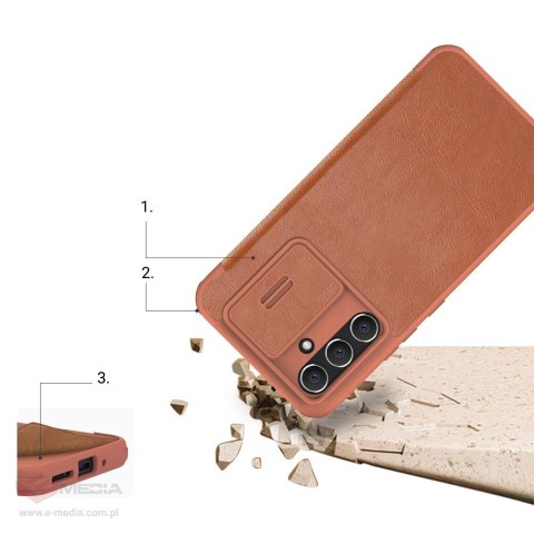 Nillkin Qin Leather Pro Case etui do Samsung Galaxy A54 5G pokrowiec z klapką osłona na aparat czarne