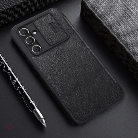 Nillkin Qin Leather Pro Case etui do Samsung Galaxy A54 5G pokrowiec z klapką osłona na aparat czarne