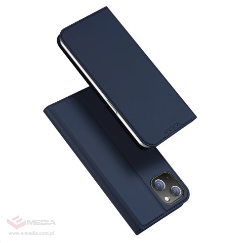 Etui do iPhone 15 Plus pokrowiec z klapką i portfelem Dux Ducis Skin Pro - niebieskie