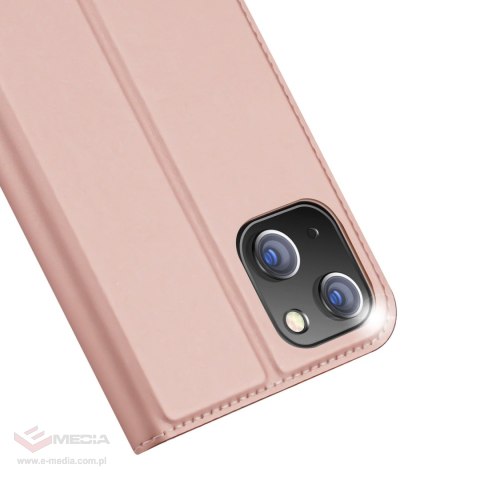 Etui do iPhone 15 Plus pokrowiec z klapką i portfelem Dux Ducis Skin Pro - różowe