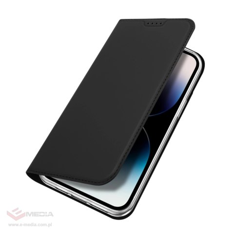 Etui do iPhone 15 Pro pokrowiec z klapką i portfelem Dux Ducis Skin Pro - czarne