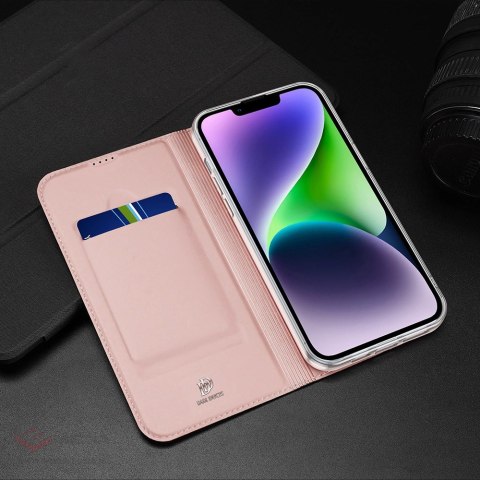 Etui do iPhone 15 Plus pokrowiec z klapką i portfelem Dux Ducis Skin Pro - czarne