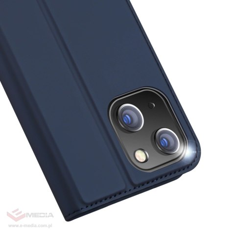 Etui z klapką i portfelem Dux Ducis Skin Pro do iPhone 15 - niebieskie