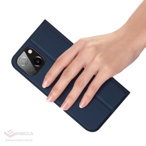 Etui z klapką i portfelem Dux Ducis Skin Pro do iPhone 15 - niebieskie