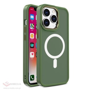 Magnetyczne etui z MagSafe Color Matte Case do iPhone 15 Pro Max - zielone