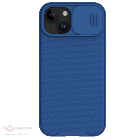 Pancerne etui Nillkin CamShield Pro Magnetic Case do iPhone 15 Plus z osłoną na aparat - niebieskie