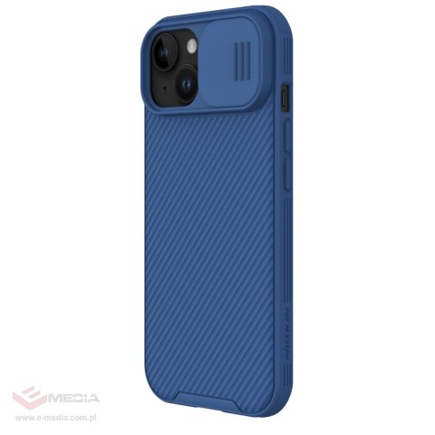 Pancerne etui Nillkin CamShield Pro Magnetic Case do iPhone 15 Plus z osłoną na aparat - niebieskie