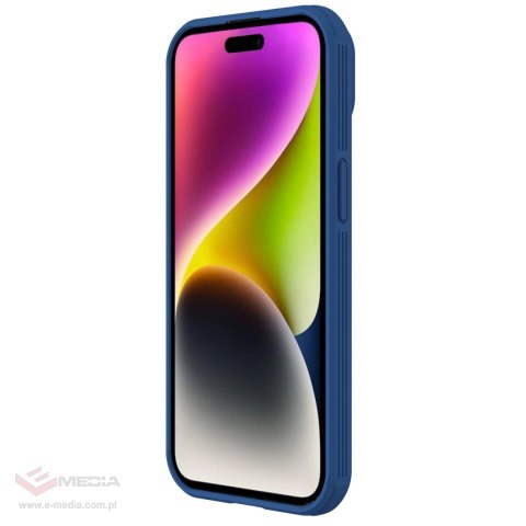 Pancerne etui Nillkin CamShield Pro Magnetic Case do iPhone 15 Plus z osłoną na aparat - niebieskie