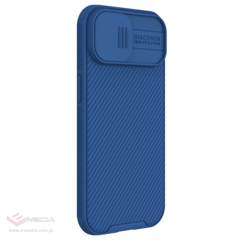 Pancerne etui Nillkin CamShield Pro Magnetic Case do iPhone 15 Plus z osłoną na aparat - niebieskie