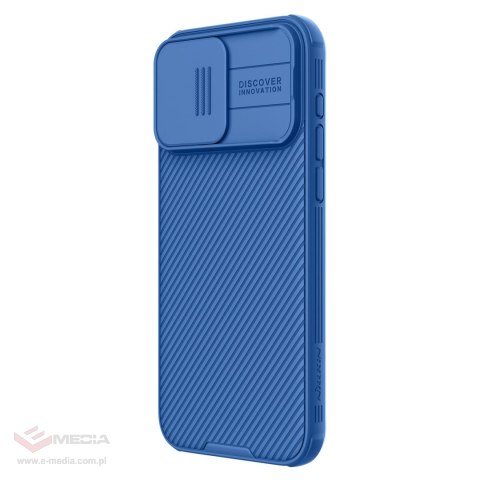 Pancerne etui Nillkin CamShield Pro Magnetic Case do iPhone 15 Pro Max z osłoną na aparat - niebieskie