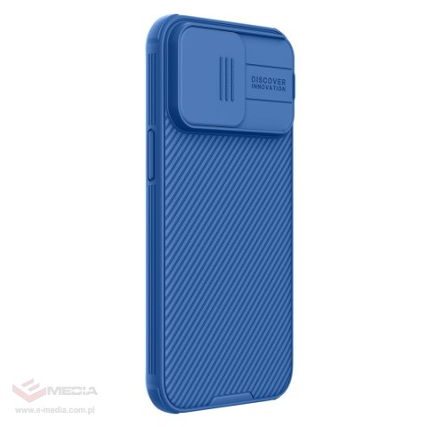 Pancerne etui Nillkin CamShield Pro Magnetic Case do iPhone 15 Pro Max z osłoną na aparat - niebieskie