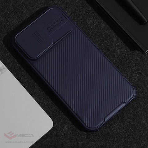 Pancerne etui Nillkin CamShield Pro Magnetic Case do iPhone 15 Pro Max z osłoną na aparat - niebieskie