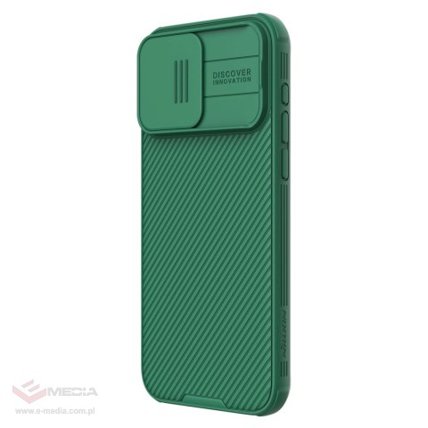 Pancerne etui Nillkin CamShield Pro Magnetic Case do iPhone 15 Pro Max z osłoną na aparat - zielone