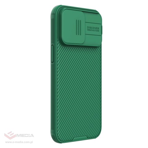 Pancerne etui Nillkin CamShield Pro Magnetic Case do iPhone 15 Pro Max z osłoną na aparat - zielone