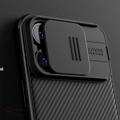 Pancerne etui Nillkin CamShield Pro Magnetic Case do iPhone 15 Pro Max z osłoną na aparat - zielone