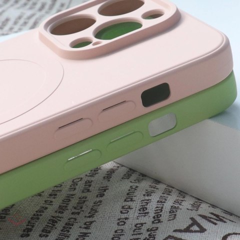 Silikonowe etui kompatybilne z MagSafe do iPhone 15 Pro Max Silicone Case - różowe