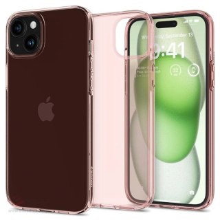 Etui Spigen Crystal Flex na iPhone 15 Plus - różowo-przezroczyste