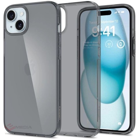 Etui Spigen Crystal Flex na iPhone 15 Plus - szaro-przezroczyste