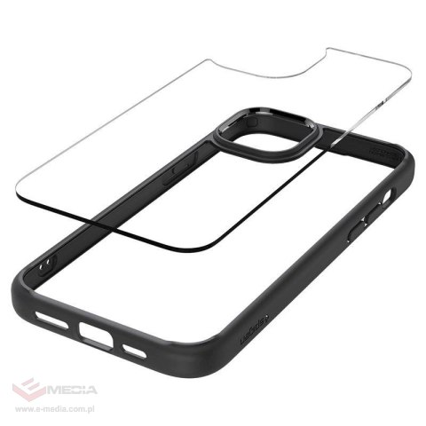 Etui Spigen Crystal Hybrid na iPhone 15 Plus - przezroczysto-czarne