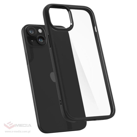 Etui Spigen Crystal Hybrid na iPhone 15 Plus - przezroczysto-czarne