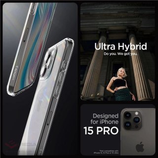 Etui Spigen Crystal Hybrid na iPhone 15 Pro - przezroczyste