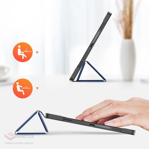 Etui z funkcją smart sleep Dux Ducis Domo do tabletu Lenovo Tab P12 12.7'' - niebieskie