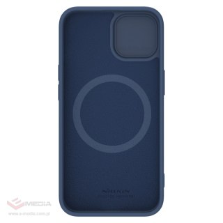 Silikonowe etui Nillkin CamShield Silky Silicone Case do iPhone 15 Plus z osłoną na aparat - ciemnoniebieskie