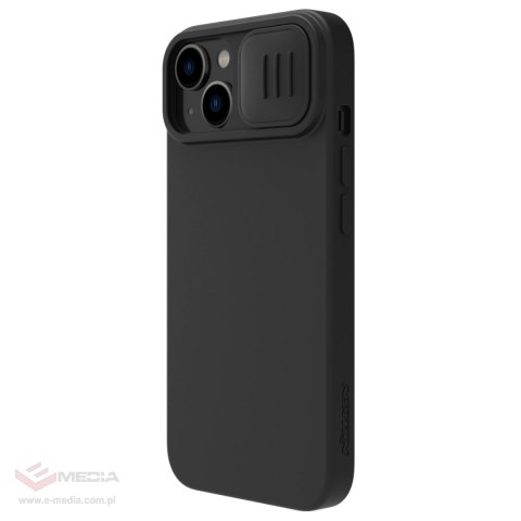 Silikonowe etui Nillkin CamShield Silky Silicone Case do iPhone 15 Plus z osłoną na aparat - czarne