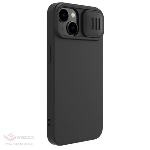 Silikonowe etui Nillkin CamShield Silky Silicone Case do iPhone 15 Plus z osłoną na aparat - czarne