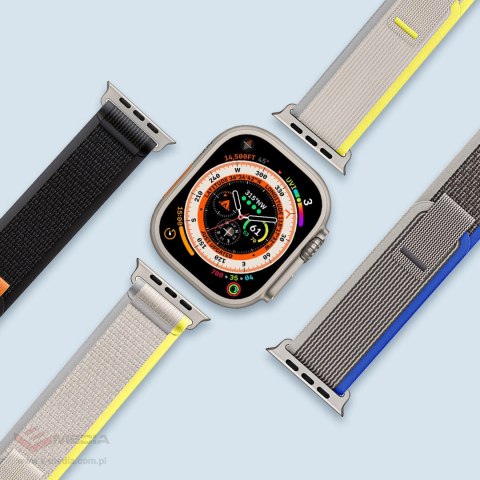 Sportowy pasek na rzepy do Apple Watch 9 / 8 / 7 / 6 / SE / 5 / 4 / 3 / 2 / 1 (38, 40, 41 mm) Dux Ducis Strap YJ Version - czarn