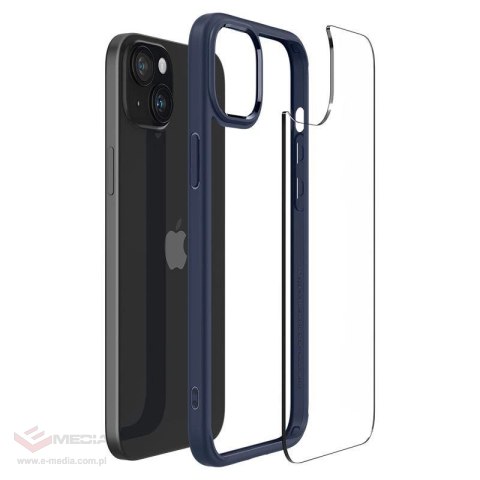 Etui Spigen Crystal Hybrid na iPhone 15 Plus - przezroczysto-niebieskie