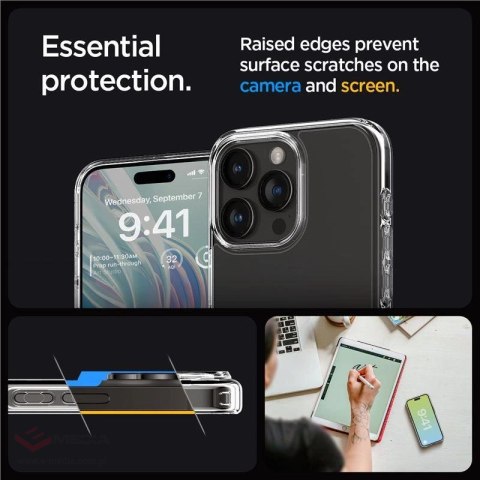 Etui Spigen Crystal Hybrid na iPhone 15 Pro Max - przezroczyste