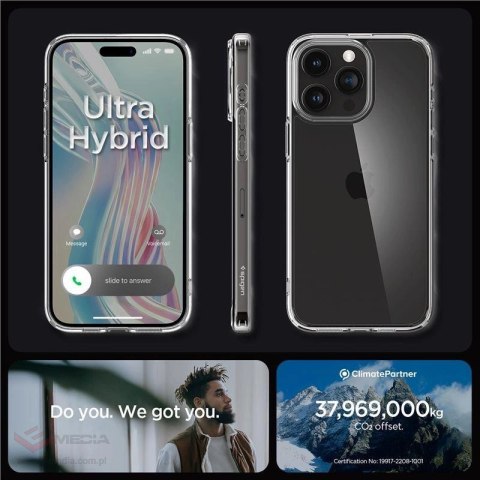 Etui Spigen Crystal Hybrid na iPhone 15 Pro Max - przezroczyste