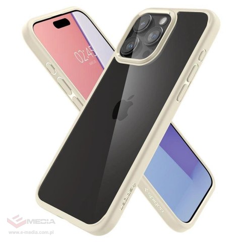 Etui Spigen Crystal Hybrid na iPhone 15 Pro Max - przezroczysto-beżowe