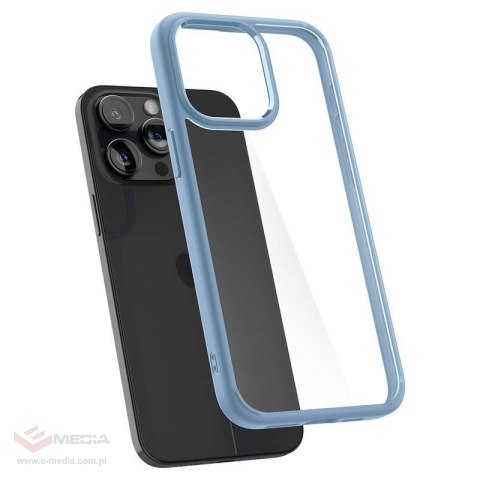 Etui Spigen Crystal Hybrid na iPhone 15 Pro Max - przezroczysto-niebieskie