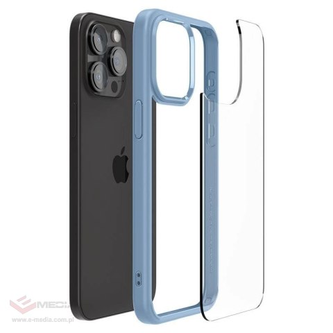 Etui Spigen Crystal Hybrid na iPhone 15 Pro Max - przezroczysto-niebieskie