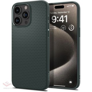 Etui Spigen Liquid Air na iPhone 15 Pro Max - ciemnozielone