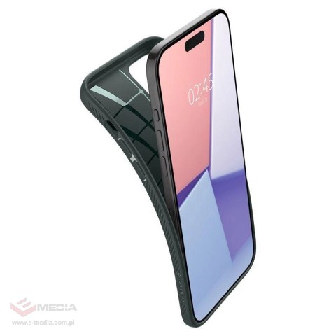 Etui Spigen Liquid Air na iPhone 15 Pro Max - ciemnozielone