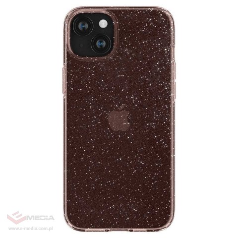 Etui Spigen Liquid Crystal Glitter na iPhone 15 Plus - różowo-przezroczyste