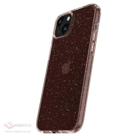 Etui Spigen Liquid Crystal Glitter na iPhone 15 Plus - różowo-przezroczyste