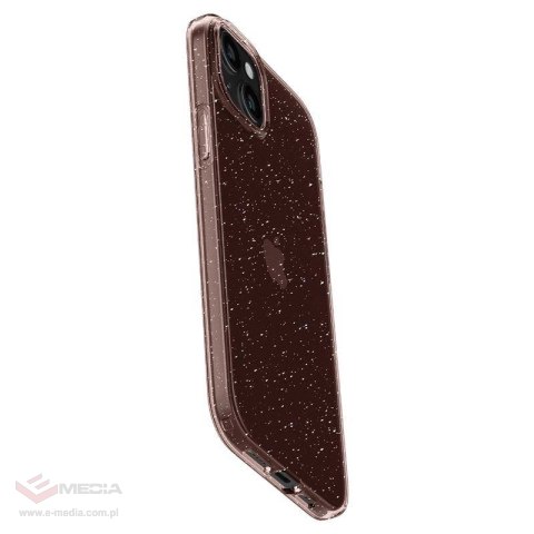 Etui Spigen Liquid Crystal Glitter na iPhone 15 Plus - różowo-przezroczyste