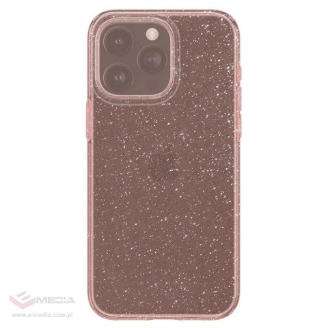 Etui Spigen Liquid Crystal Glitter na iPhone 15 Pro Max - różowo-przezroczyste