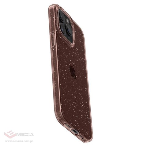 Etui Spigen Liquid Crystal Glitter na iPhone 15 Pro Max - różowo-przezroczyste