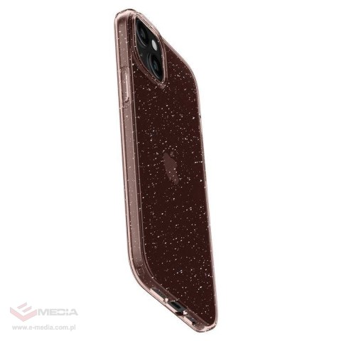 Etui Spigen Liquid Crystal Glitter na iPhone 15 - różowo-przezroczyste