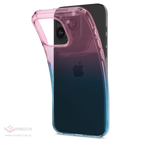 Etui Spigen Liquid Crystal na iPhone 15 Pro - różowo-niebieskie